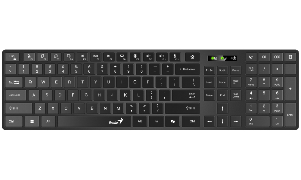 GENIUS SlimStar 8250/ Bezdrátový set Bluetooth + 2,4GHz/ Copilot/ USB/ černá/ CZ+SK layout